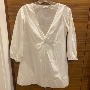 White 100% Cotton DKNYC Blouse